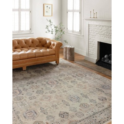 Versatile Gray Oriental Synthetic 3'6" x 5'6" Rug