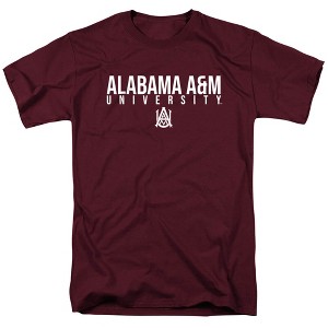 Men's Alabama A&M University Official Stacked T-Shirt Maroon - 1 of 4
