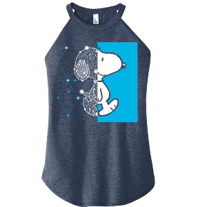 Women's - Peanuts - Snoopy Wire Frame Graphic High Neck Tank - 1 of 3