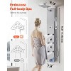 VEVOR Shower Panel Tower System with Rainfall Shower Head, LED, 49 in Brushed Stainless Steel Shower Column, 4-Function Faucet, Silver - 3 of 4