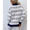 Women's Dressy Retro Snowflake Pattern Sweaters Fall Long Sleeve Basic Pullover Lightweight Turtleneck Top - 3 of 4