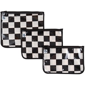 Tiny Twinkle 3-Pack Airline Compliant Travel Bags with Zipper Closure, Clear Front Pouch, Diaper Bag, Toiletry/Cosmetics Organizer - 1 of 4