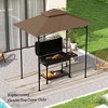Outsunny Grill Gazebo Canopy Replacement Cover Only, UPF50+ 5' x 8' BBQ Canopy Replacement Cover with Double Tiered Roof - 3 of 4
