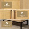 LIKEPAY Rattan Buffet 2-Door Storage Sideboard Cabinet with Adjustable Legs - 3 of 4