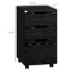 NicBex Mobile File Cabinet with Double Door,Office Cabinet with Metal Handles and Casters,Modern Cabinet,Filing Cabinets for Home Office - 3 of 4