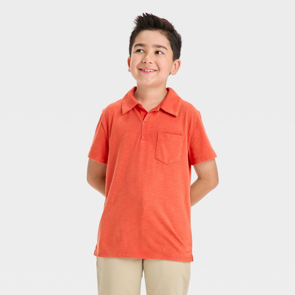 Boys Short Sleeve Polo Shirt - Cat & Jack™ - thumbnail 4