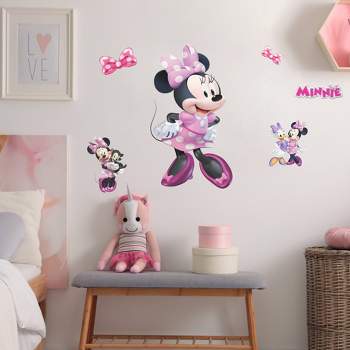 RoomMates RMK2008GM Minnie Bow-Tique Peel and Stick Giant Wall Decal , Pink