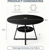 MAXYOYO 47" Round Dining Table for 4, Dining Table with Storage, Wood Circle Dinner Table for Kitchen, Living Room - 2 of 4