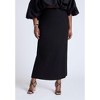 ELOQUII Women's Plus Size Linen Blend Column Skirt - 3 of 4