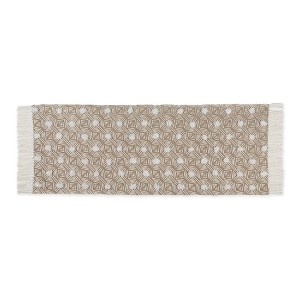 Design Imports Geometric Textured Fringe - Stone - 2 Ft 3 In X 6 Ft - 1 of 4