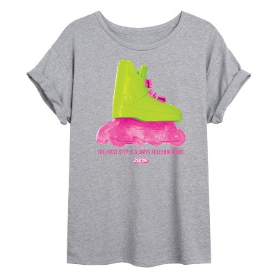 Women's - Barbie - Rollerblading Barbie the Movie Oversized Graphic T-Shirt