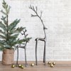 Storied Home Thin Shaped Cast Aluminum Reindeer, Gunmetal Finish - 4 of 4
