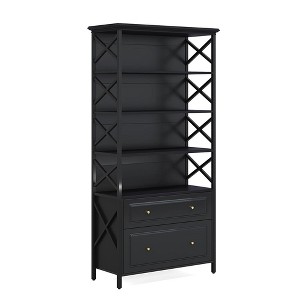 Resenkos File Cabinet, Filing Cabinet for Home Office, 2-Drawer File Cabinet, Vertical Filling Cabinet with Storage Shelves,Black - 1 of 3