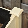Okak Raised Garden Bed with 8 Pockets & Shelf, Wooden Elevated Outdoor Planter Box with Legs for Herbs/Vegetables/Flowers - 4 of 4