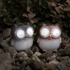 Nature Spring Outdoor Solar LED Light Owl Statues for Yard Decor - Set of 2 - image 2 of 4