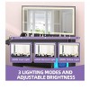 Modern Vanity Desk Makeup Table with Large Mirror 1 Cabinets Foldable Desk 2 Drawers Shelves, Dresser Vanity Desk Set for Bedroom Black - 4 of 4