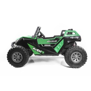 Hyper 24V Rock Roller MX4 UTV Powered Ride-On Car - Green/Black - 1 of 4