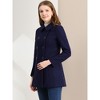 INSPIRE CHIC Women's Christmas Peter Pan Collar Double Breasted Long Trench Winter Pea Coat - 4 of 4