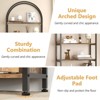 Arched Bookshelf, Bookcase Display Racks Tall Standing Bookshelves, 4 Tier Book Shelf Board and Studry Metal Frame, Accent Bookshelf for Living Room - 3 of 4