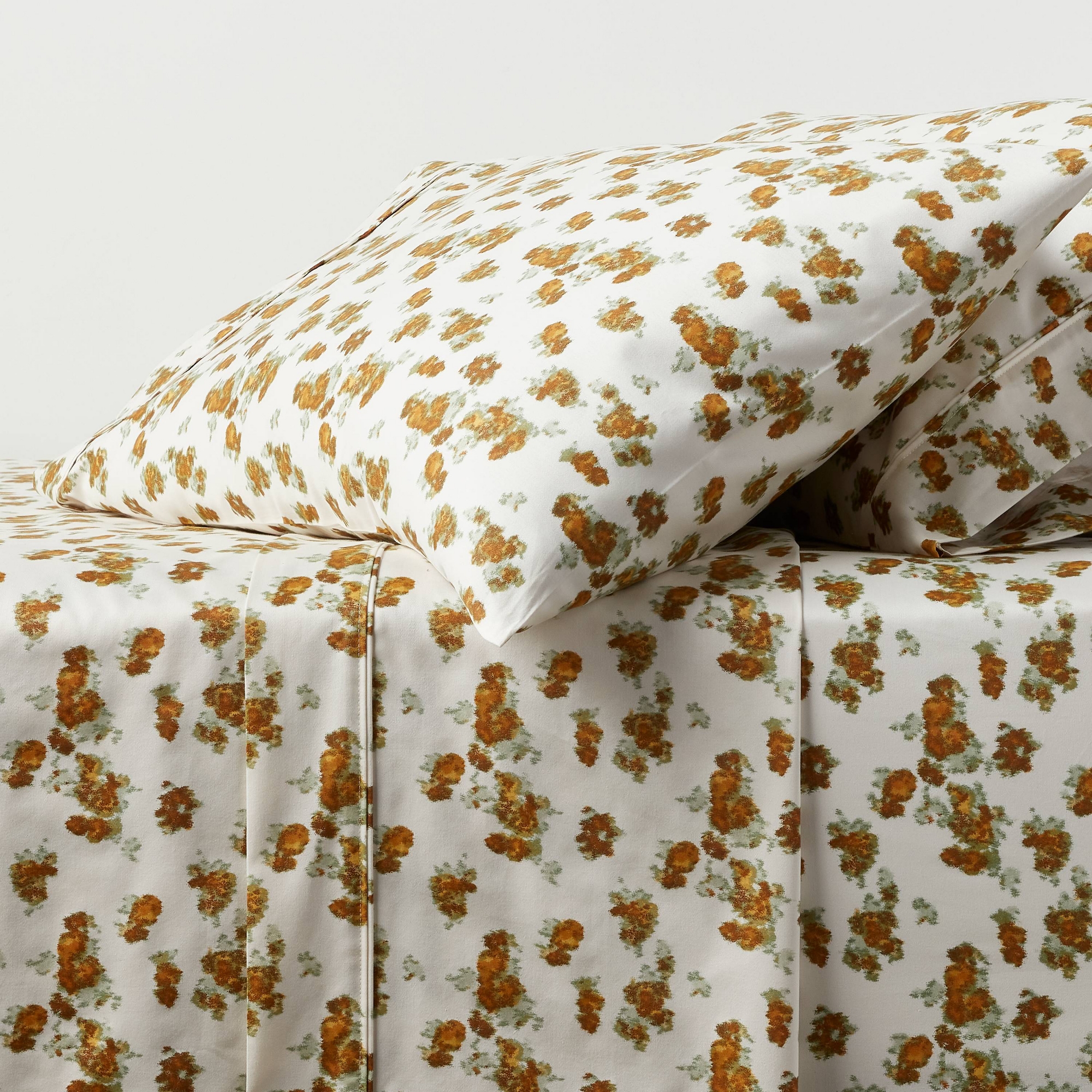 King 400 Thread Count Performance Sheet Set Gold Blurred Floral - Threshold™