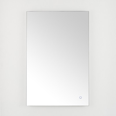 Jed 24" Aluminum LED Rectangle Mirror - LMR1006 - Silver - Safavieh