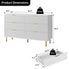 6 Drawer Dresser for Bedroom, Large Dresser Chest of Drawers, Modern Wood Storage Dresser Organizer - 2 of 4