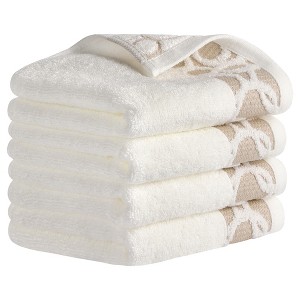 REGALWOVEN Cotton Jacquard Bathroom Face Gym and Spa Home Soft Absorbent Hand Towel 13" x 29" - 1 of 4
