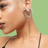 SOHI Women's Gold Heart Stud Earrings - 3 of 3