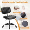 RISOKEYS Small Office Desk Chair with Wheels,360° Rolling Swivel Task Chair with Lumbar Support,Adjustable Height Without Arm for Small Space - 4 of 4