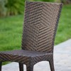 VASIP 1 Piece Patio Wicker Dining Chair, Outdoor Heavy Duty Iron Frame Rattan Chair,  All Weather Chair for Poolside, Backyard, Deck, Brown Multi - 2 of 4