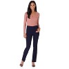 Rekucci Women's Pull-On Straight Leg Pants with Pockets & Tummy Control – Office Workwear Stretch Trousers - 4 of 4