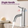 ChicFurnit Bathroom Sink Faucet Single Hole Modern Vanity Faucet for Sleek Bathrooms, Silver, 18"*8"*4" - 4 of 4