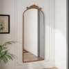 NicBex Vintage Arched Full Body Mirror with Carved Applique on Top & Bottom, Hanging Wall Mounted Mirror for Bedroom Living Room Entryway - 3 of 4