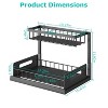 LunaLulink 2 Tier Under Sink Organizers Pull Out Under Cabinet Basket Storage Shelf Sliding Drawer for Kitchen Bathroom - 4 of 4