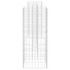 vidaXL Large Silver H-Shaped Gabion Planter - Weather-Resistant Steel Wire Frame for Garden and Patio - 102.4"x15.7"x39.4" Dimension - 4 of 4