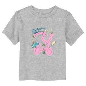 Dr. Seuss Oh the Places You'll Go Quote Graphic  T-Shirt - Athletic Heather - 2T - 1 of 3