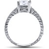 Pompeii3 1 1/4Ct Diamond Princess Cut Engagement Ring Vintage White Gold Lab Created - 2 of 4