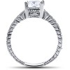 Pompeii3 1 1/4Ct Diamond Princess Cut Engagement Ring Vintage White Gold Lab Created - image 2 of 4