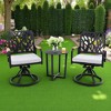 2-Piece Outdoor Swivel Rocker Patio Chairs with Sunbrella Cushions, 360° Swivel & Rocking & Ergonomic Back outdoor chair set - 2 of 4