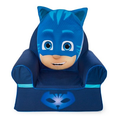 Marshmallow Furniture Comfy Foam Toddler Chair Kid's Furniture for Ages 2 Years Old and Up, PJ Masks Catboy, Blue