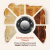 Peach Street 2 Slice Digital Countdown Bread Toaster, Stainless Steel, 6 Browning Levels, Removable Crumb Tray, Defrost, Bagel, Button - 3 of 4
