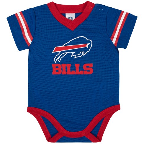 NFL Buffalo Bills Baby Girls Short Sleeve Bodysuit Set, 3-Pack