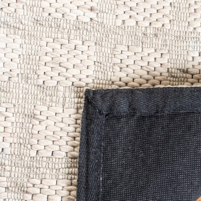 Marbella Beige Geometric Wool Handwoven Runner Rug