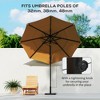 Square Patio Umbrella Base, 41 lbs Metal Umbrella Stand Base with Adjustable Foot Pads, Patio Umbrella Holder for 1.3"/1.5"/1.9" Umbrella Poles - 4 of 4
