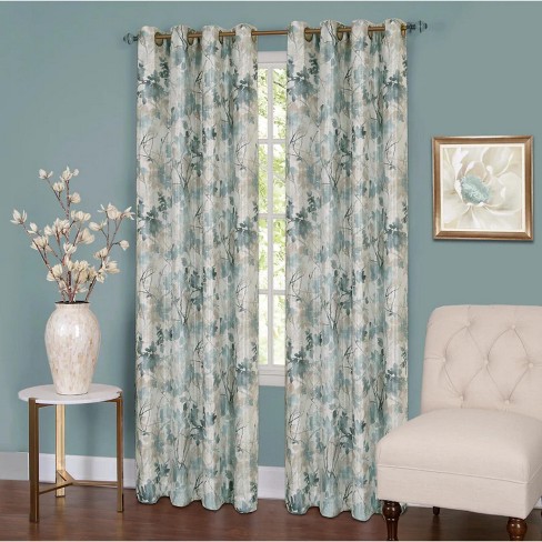 August Grove® Eaman Floral Cotton Blend 100'' W Window Valance in