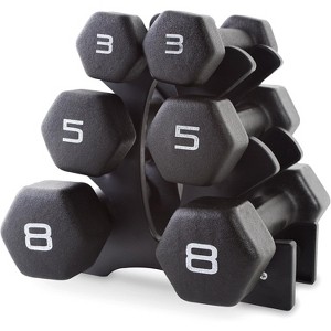 CAP Barbell Neoprene Coated Dumbbell Set, Color Coded Free Weights, Multiple Sizes & Color Options - 1 of 4