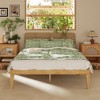 FUFU&GAGA Classic Solid Wood Queen Bed Platform Bed: High - Load Capacity & Chic Geometric Design - 2 of 4