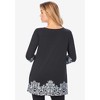 Roaman's Women's Plus Size Printed Lace Scoopneck Tunic - 3 of 4