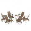 WestinTrends Ashore Modern HDPE Outdoor Patio Folding Adirondack Chair (12-Piece Set) - 3 of 4