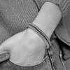 Black Bow Jewelry Men's Polished Stainless Steel and Black Leather Bangle Bracelet - 3 of 4